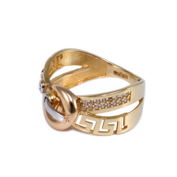 Bicolor köves öv arany gyűrű Bicolor köves öv arany gyűrű