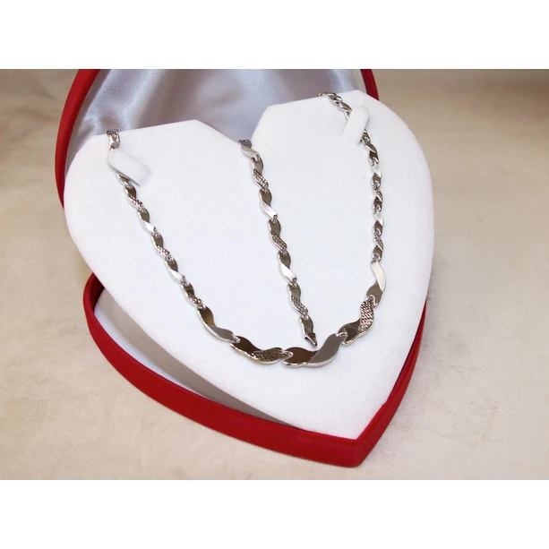 Új fehérarany matt-fényes lánc Új fehérarany matt-fényes lánc