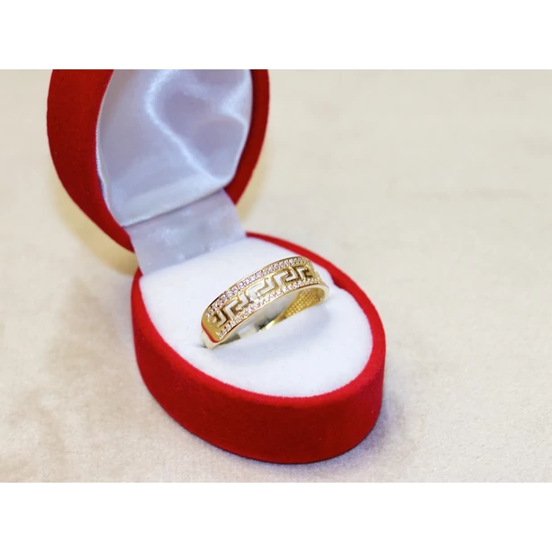 Új arany kősoros görög áttört gyűrű Új arany kősoros görög áttört gyűrű