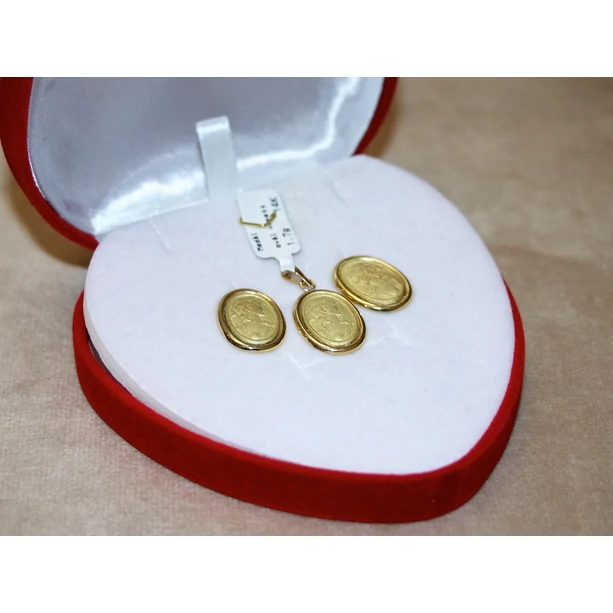 Új arany ovál vésett medál Új arany ovál vésett medál