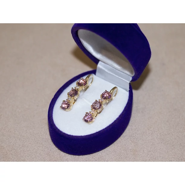 Új arany ametiszt köves fülbevaló Új arany ametiszt köves fülbevaló