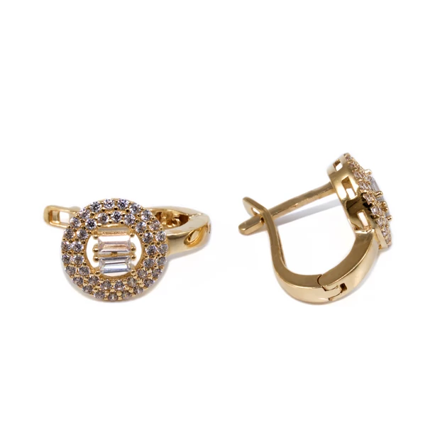 Köves kör arany fülbevaló 