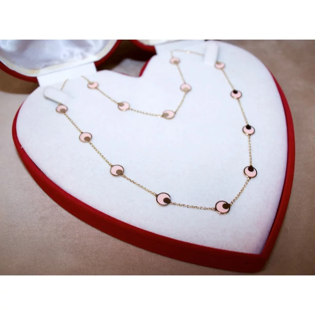 Új arany anker + rózsaszín zománc betétes Új arany anker + rózsaszín zománc betétes