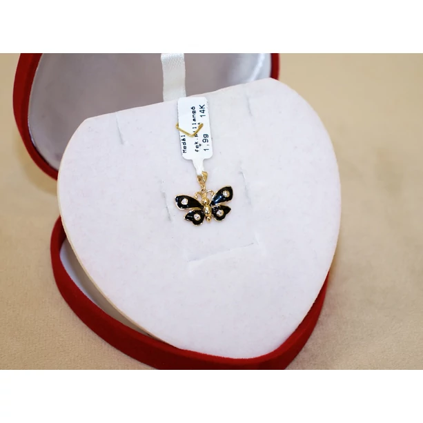 Új arany fekete pillangó medál Új arany fekete pillangó medál