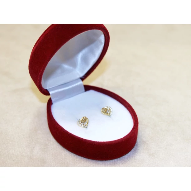 Új arany köves szív fülbevaló Új arany köves szív fülbevaló