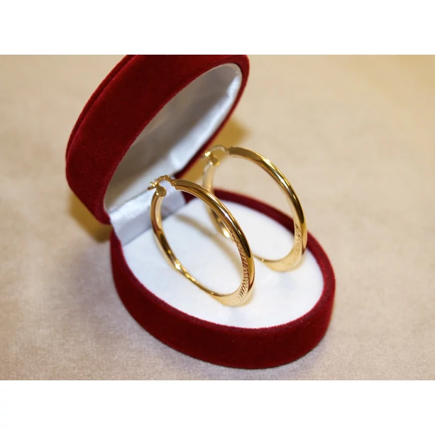 Új arany vésett karika fülbevaló Új arany vésett karika fülbevaló