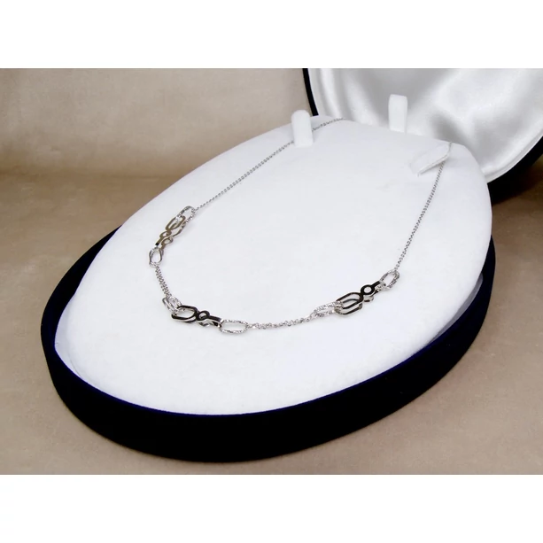 Új fehérarany ovális betétes anker lánc Új fehérarany ovális betétes anker lánc