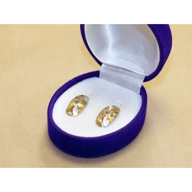 Felújított arany bicolor 1 köves fülbevaló Felújított arany bicolor 1 köves fülbevaló