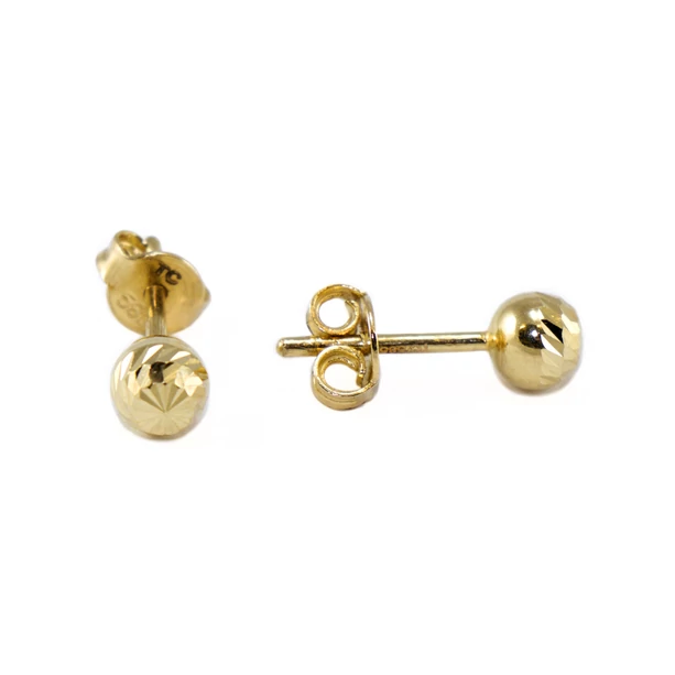 Vésett gömb arany fülbevaló