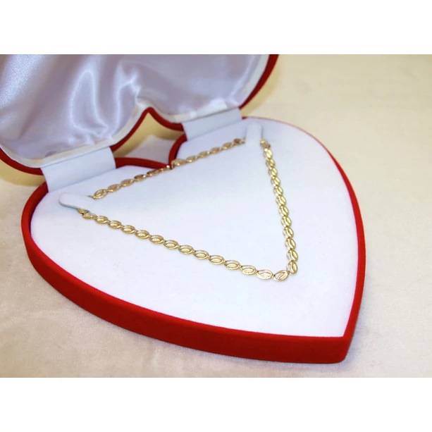 Új arany préselt ovál szemes lánc Új arany préselt ovál szemes lánc