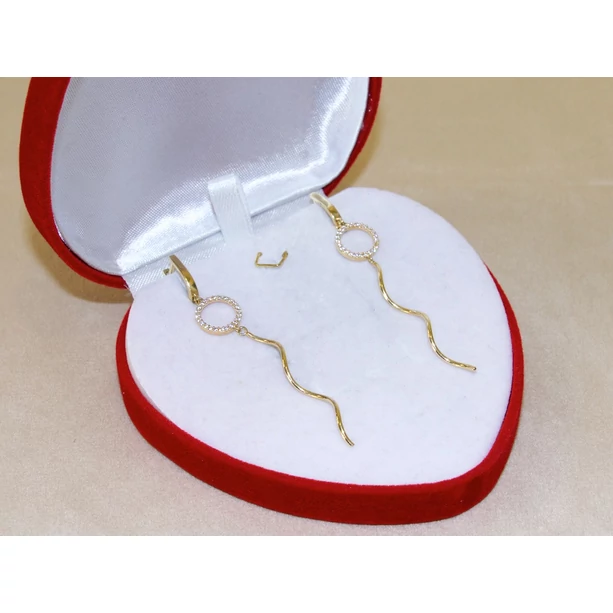 Új arany köves kör + lógós fülbevaló Új arany köves kör + lógós fülbevaló