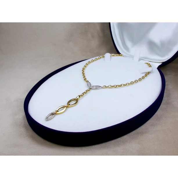 Felújított köves bicolor arany anker nyaklánc Felújított köves bicolor arany anker nyaklánc