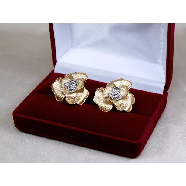 Új bicolor arany virág fülbevaló Új bicolor arany virág fülbevaló