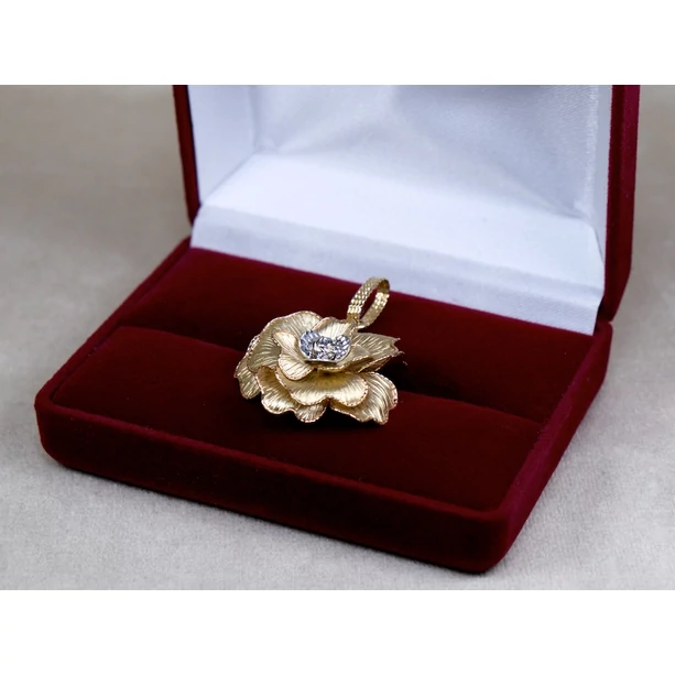 Új bicolor arany virág medál Új bicolor arany virág medál