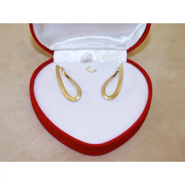 Új arany csavart ovál matt fülbevaló Új arany csavart ovál matt fülbevaló