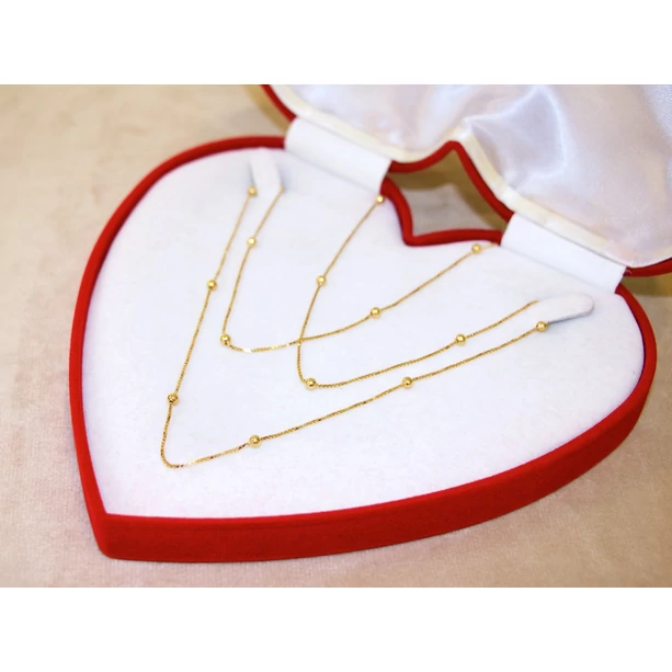 Felújított arany kocka + bogyók lánc Felújított arany kocka + bogyók lánc