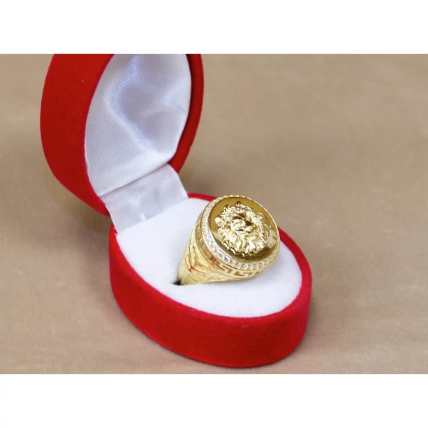 Új arany köves oroszlános gyűrű Új arany köves oroszlános gyűrű