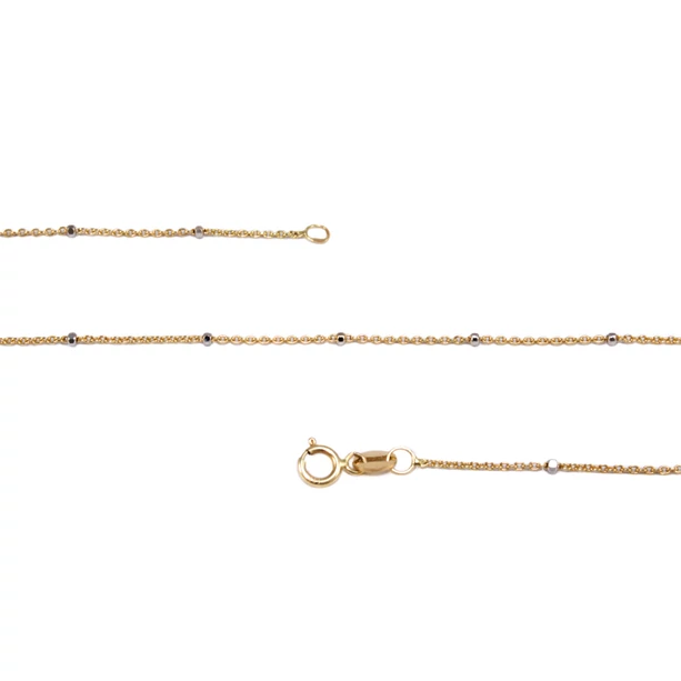 Bicolor bogyós betétes vékony anker arany nyaklánc Bicolor bogyós betétes vékony anker arany nyaklánc