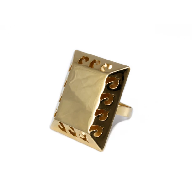 Fényes koporsós arany pecsétgyűrű Fényes koporsós arany pecsétgyűrű