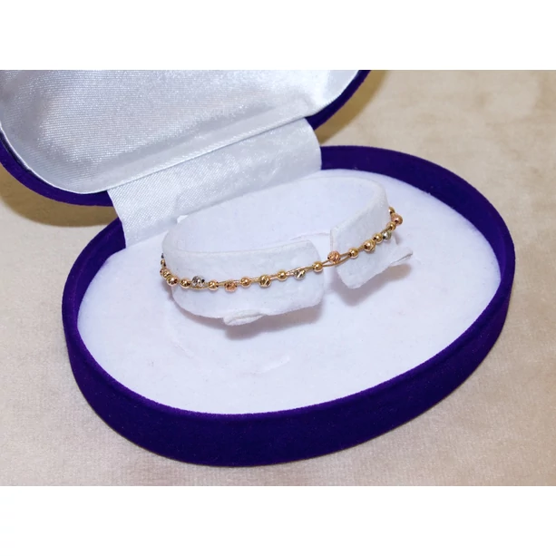 Új arany tricolor bogyós karlánc Új arany tricolor bogyós karlánc