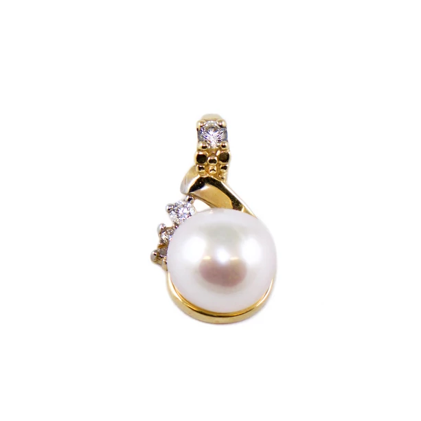 Sárga arany köves gyöngy medál Sárga arany köves gyöngy medál