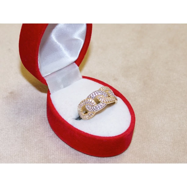 Új arany bicolor sok köves pancer gyűrű Új arany bicolor sok köves pancer gyűrű