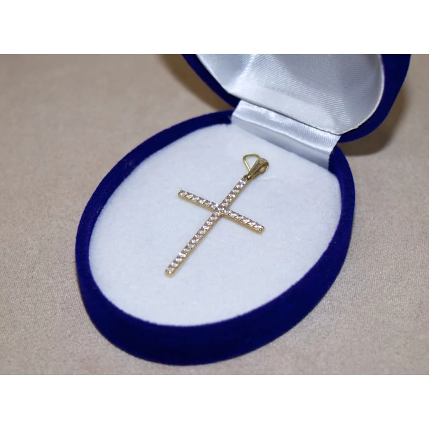 Felújított arany köves kereszt medál Felújított arany köves kereszt medál