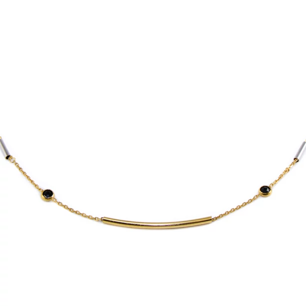 Betétes köves bicolor arany nyaklánc Betétes köves bicolor arany nyaklánc