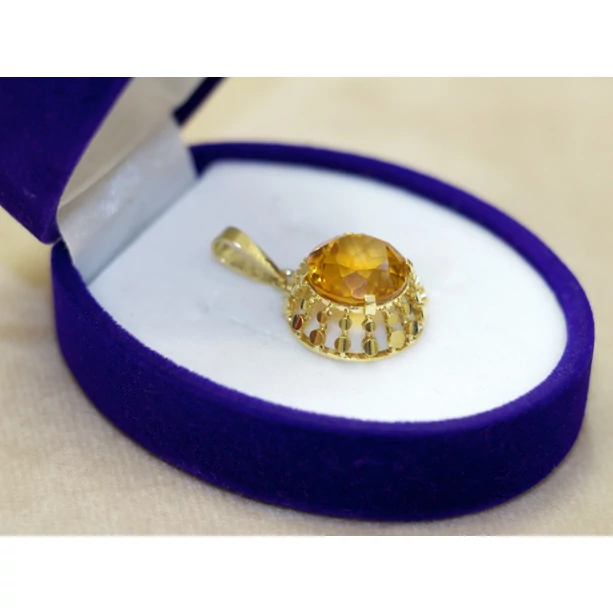 Felújított arany citrin köves medál Felújított arany citrin köves medál