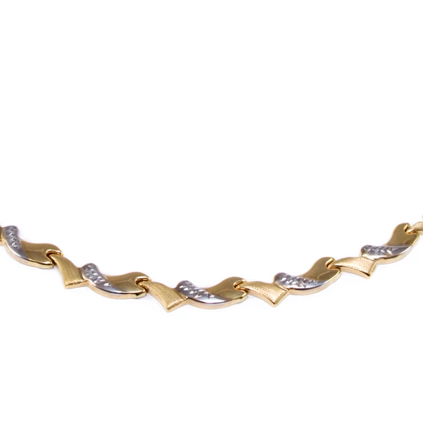 Bicolor vésett matt fantázia arany nyakék Bicolor vésett matt fantázia arany nyakék