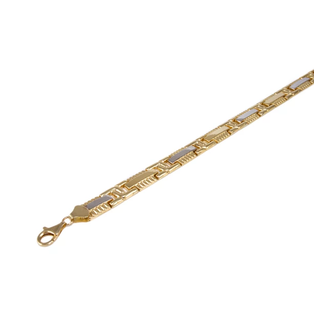 Bicolor stiftes férfi arany karkötő Bicolor stiftes férfi arany karkötő