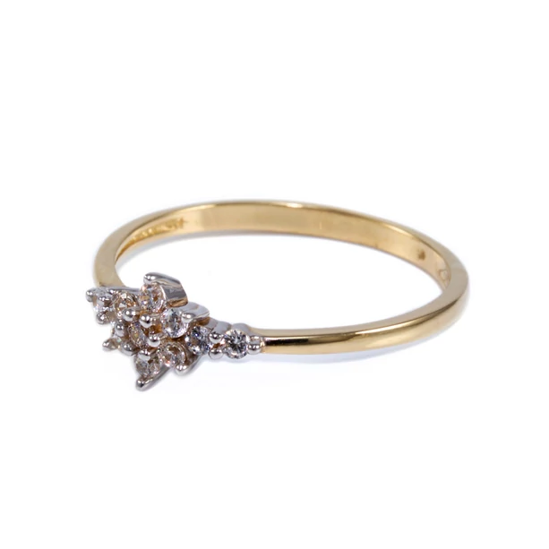 Bicolor virág arany gyűrű 