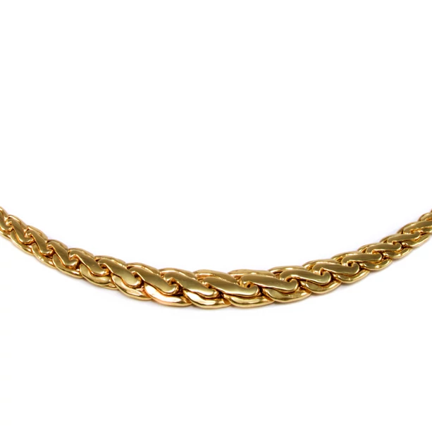 Lapított fonott arany nyakék Lapított fonott arany nyakék