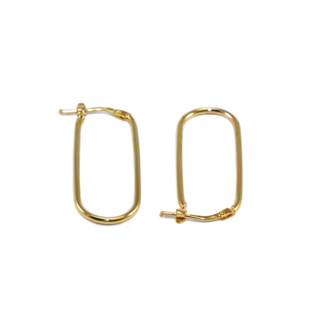 Sárga arany ovális fülbevaló Sárga arany ovális fülbevaló
