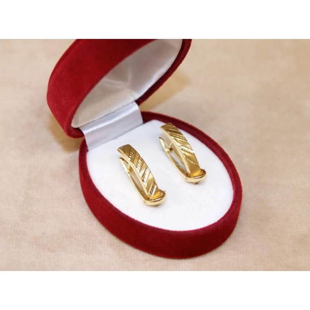 Felújított arany vésett fantázia fülbevaló Felújított arany vésett fantázia fülbevaló