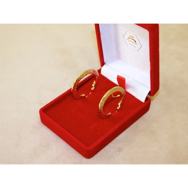 Felújított arany mintás karika fülbevaló Felújított arany mintás karika fülbevaló