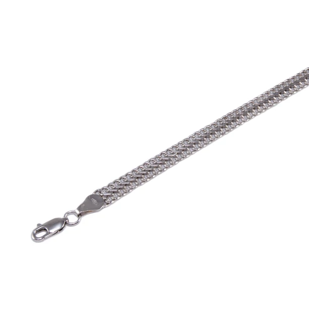 Kétsoros pancer fehérarany karlánc Kétsoros pancer fehérarany karlánc