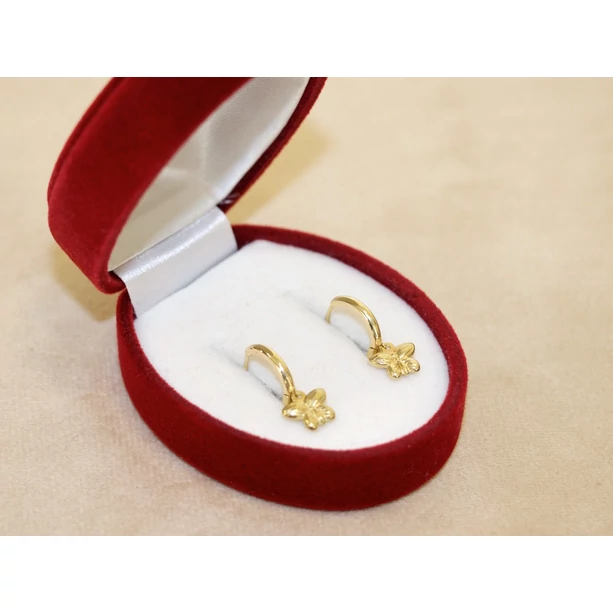 Új arany karika + pillangó lógós fülbevaló Új arany karika + pillangó lógós fülbevaló