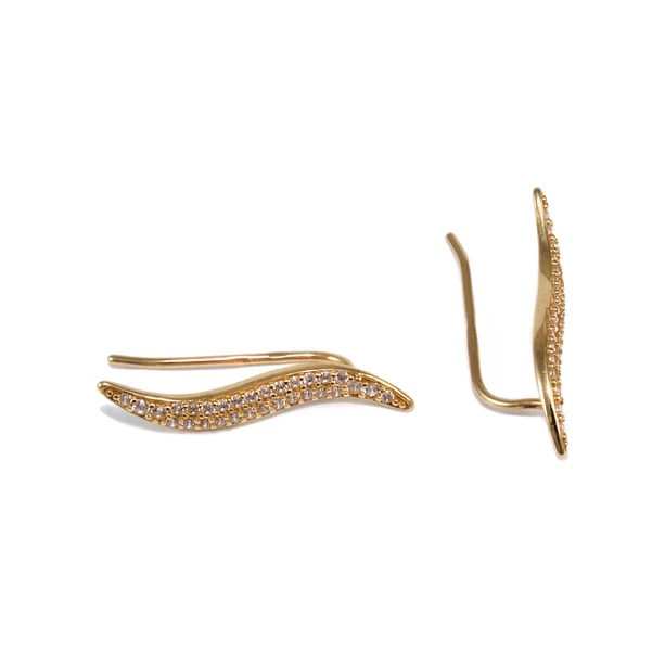 Kősoros hullámos arany fülbevaló Kősoros hullámos arany fülbevaló