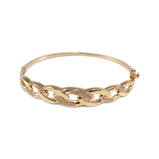 Köves láncszem mintás arany karreif Köves láncszem mintás arany karreif