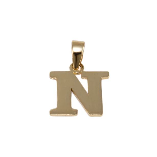 Fényes N betű arany medál
