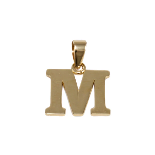 Fényes M betű arany medál