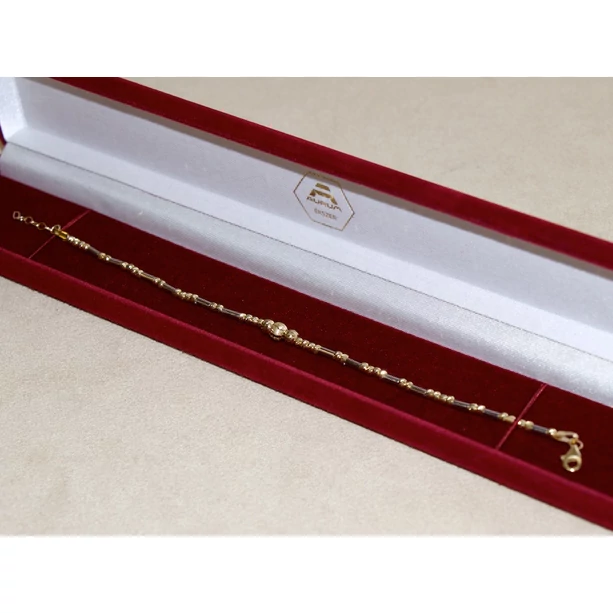 Új arany bicolor bogyós henger karlánc Új arany bicolor bogyós henger karlánc