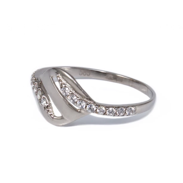 Köves fehérarany gyűrű Köves fehérarany gyűrű