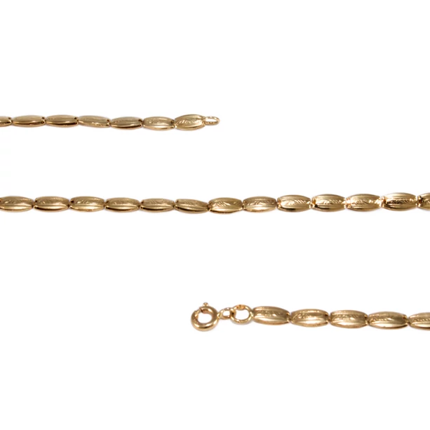 Mintás lemezelt arany nyaklánc