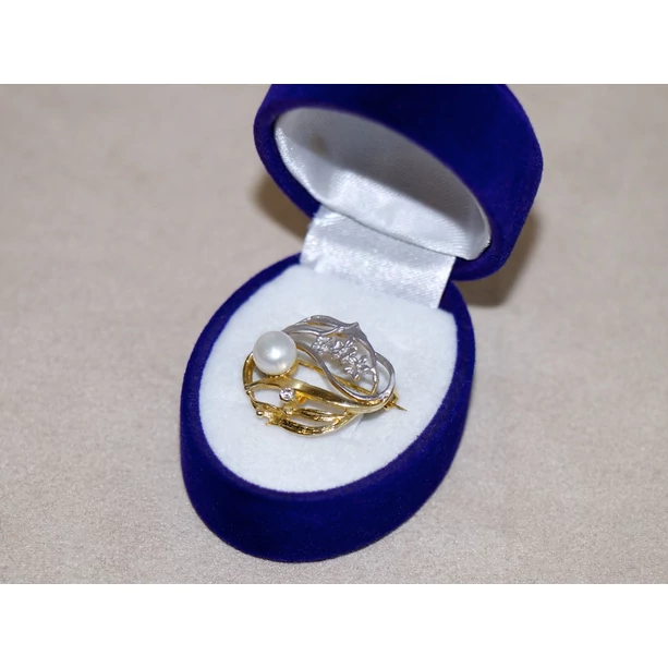 Felújított arany bicolor gyöngyös kitűző Felújított arany bicolor gyöngyös kitűző