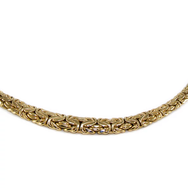 Lapított sárga arany király nyaklánc Lapított sárga arany király nyaklánc