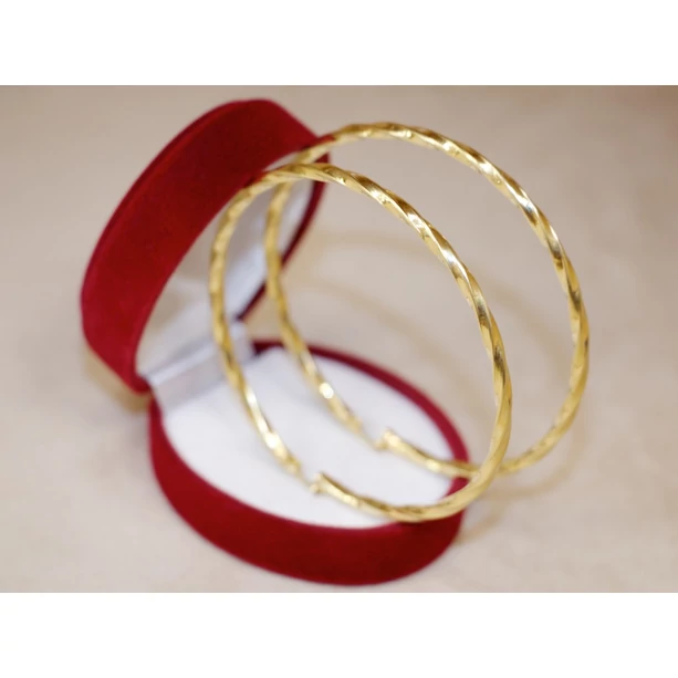 Felújított arany csavart karika fülbevaló Felújított arany csavart karika fülbevaló