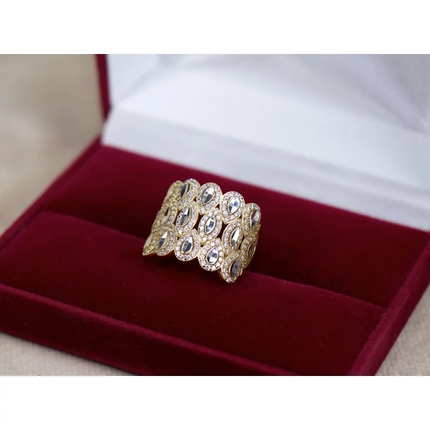 Felújított bicolor arany köves fantázia gyűrű Felújított bicolor arany köves fantázia gyűrű