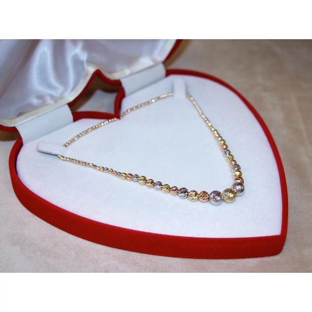 Új arany tricolor bogyós lánc Új arany tricolor bogyós lánc